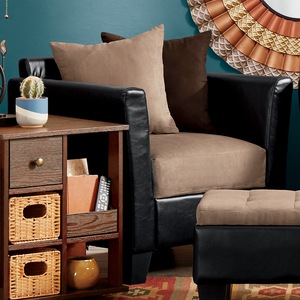 Troy Two Tone Arm Chair, , large