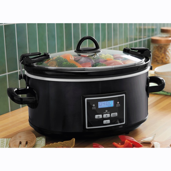 6-Quart Digital Display Slow Cooker, , large