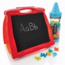 Crayola Art-to-Go Double-Sided Magnetic Table Easel with Letters and Numbers, Red, large