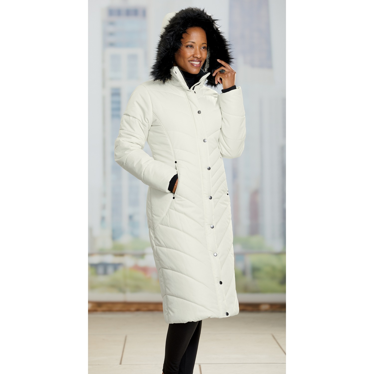 Calvin klein duffle coat top