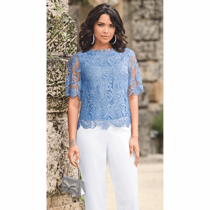 Sienna Lace Top, , large