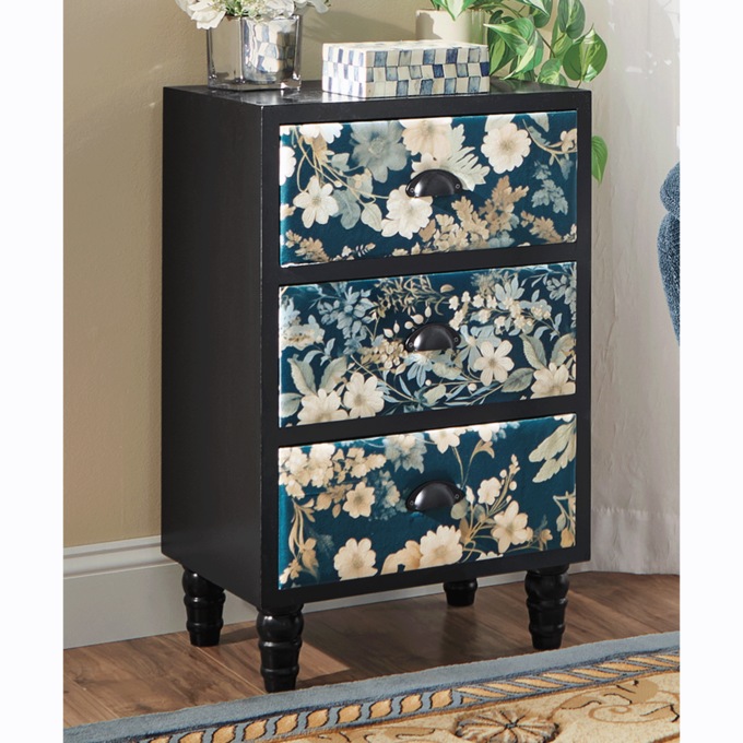 Floral 3-Drawer Cabinet, , large