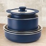 Gotham Steel 18-Piece Detachable Handle Cookware Set, Navy, large