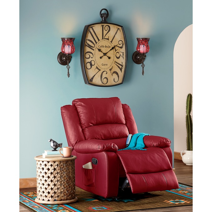 Overstuffed Recliner with Massage, , large