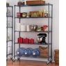 5-Shelf Wide Metal Rolling Rack, , large