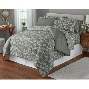 Serene Leaf & Diamond Reversible Comforter, , large