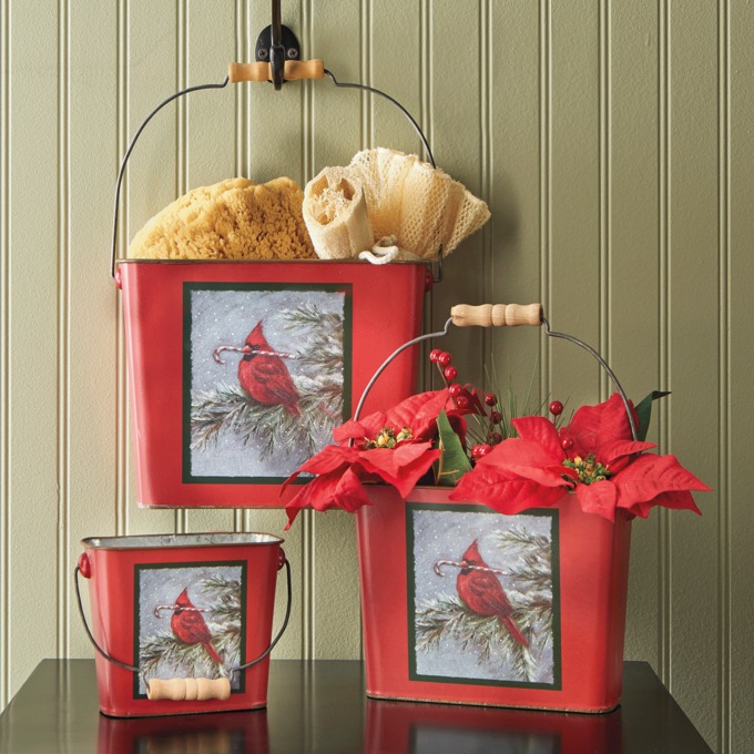 Set of 3 Cardinal Buckets, , large