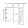 Katie Sideboard Cabinet with Drawers, Black Walnut, large