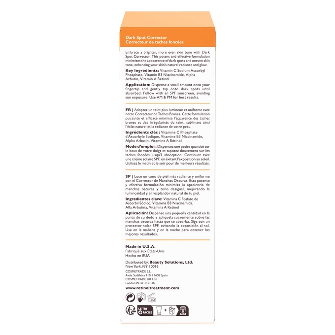 Retinol + Vitamin C Dark Spot Corrector, , large