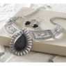 Faux-Stone Necklace & Earring Set, , large