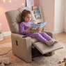 Youth Recliner with USB Ports, Tan, large