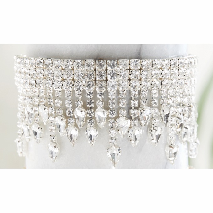 Crystal Pav&eacute; Pear-Drop Bracelet, , large