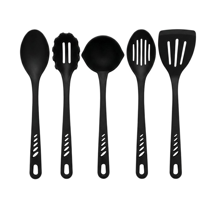 25-Piece Cutlery and Utensil Set, Black, large