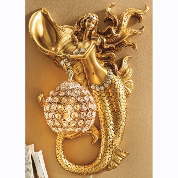 Figural Mermaid Sconce, , large