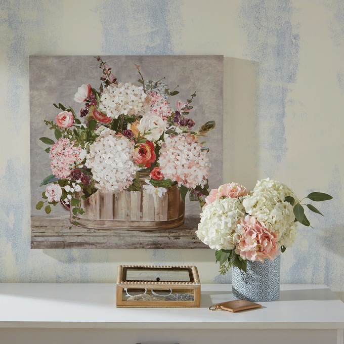 Rustic Floral Arrangement Canvas, , large