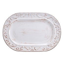 Pfaltzgraff Trellis White Oval Platter, , large