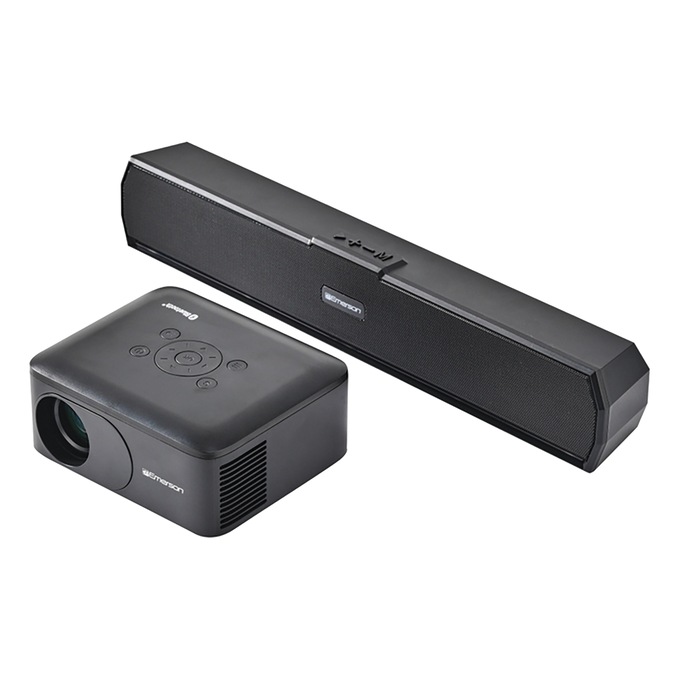 Emerson Portable Projector Bundle, Black, large