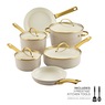 Farberware 12-Piece Forged Aluminum Cookware Set, Taupe, large
