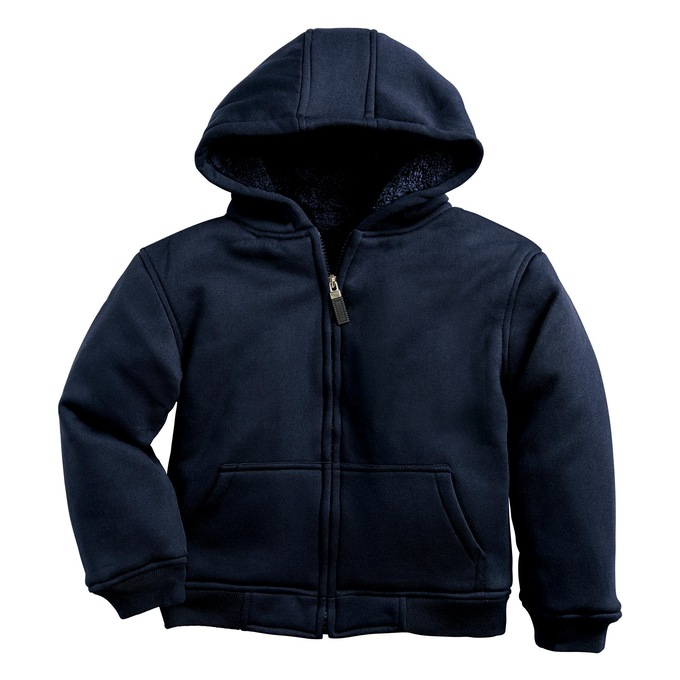 Sherpa-Lined Zip Hoodie, , large