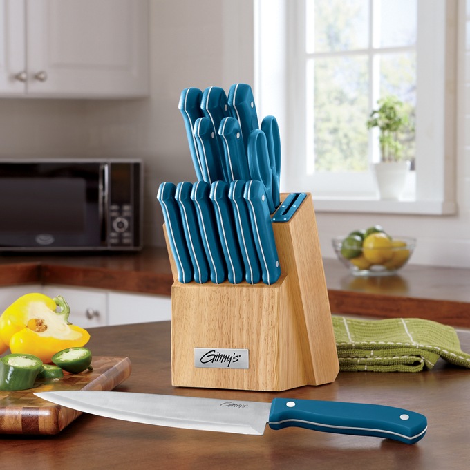 Ginny&#39;s 14-Piece Cutlery Knife Block with Sharpener, , large