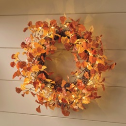 Fall Gingko Leaf Wreath, , large