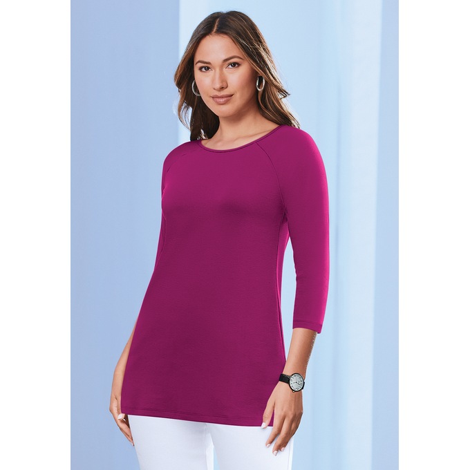 Betty Knit 3/4-Sleeve Top, , large