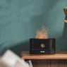 Aromatherapy Flame-Effect Diffuser with Color-Changing LEDS and Essential Oils, Black, large