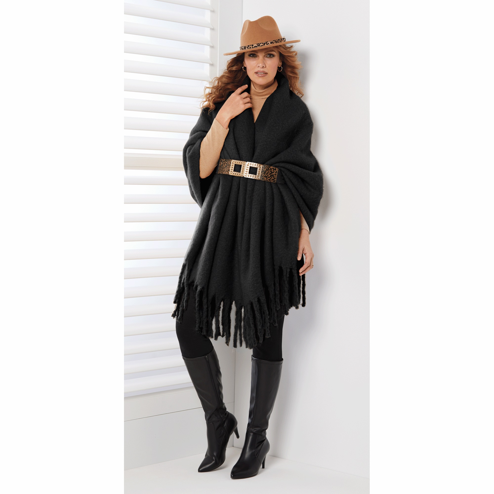 Personalized Solid Oversized Scarf, , large