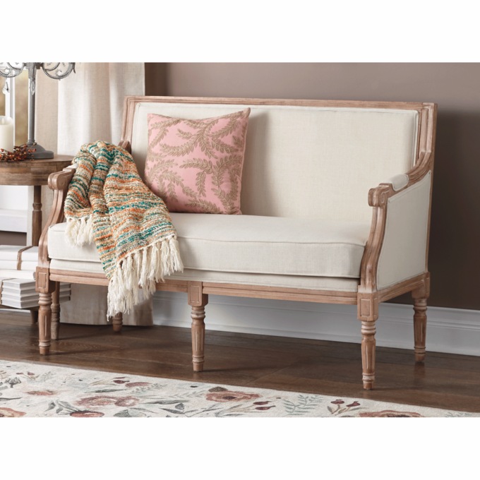 Country Carved Settee, , large