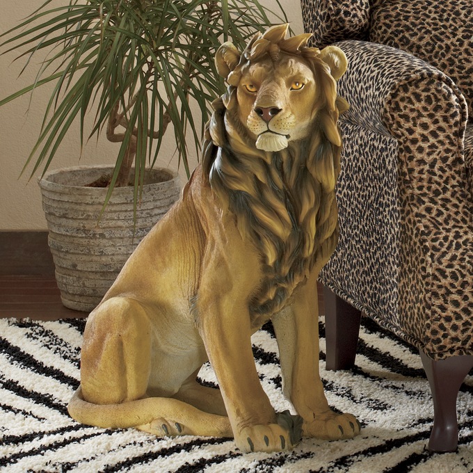 Loyal Lion Statue, , large