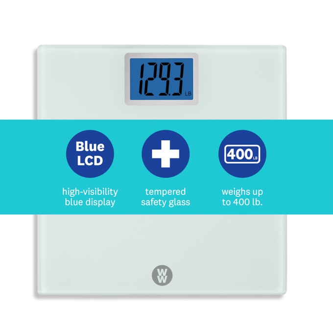 Weight Watchers Glass Digital Bathroom Scale