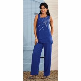 Embellished Starburst Pant Set, , large