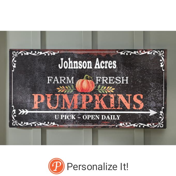 Personalized Pumpkin Picking Sign, , large