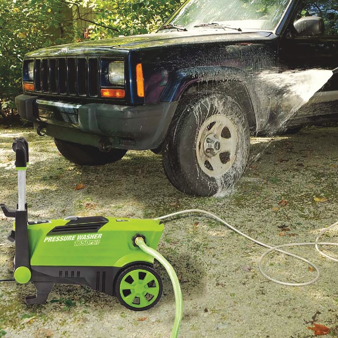 Earthwise 1650 PSI Corded Pressure Washer, Green, large