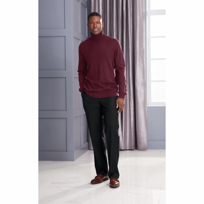 Turtleneck Pant Set, Wine, large