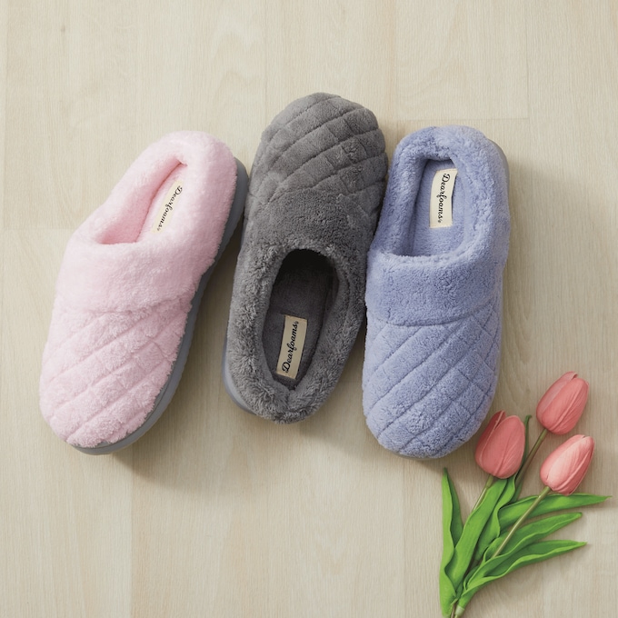 Dearfoams Libby Quilted Terry Clog, , large