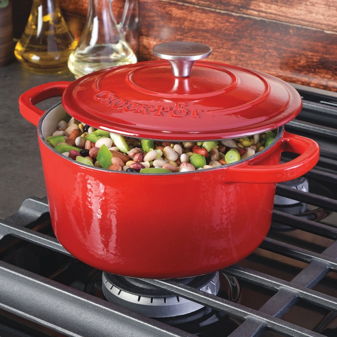 Crock Pot Artisan 3-qt. Enameled Cast Iron Dutch Oven with Lid, , large