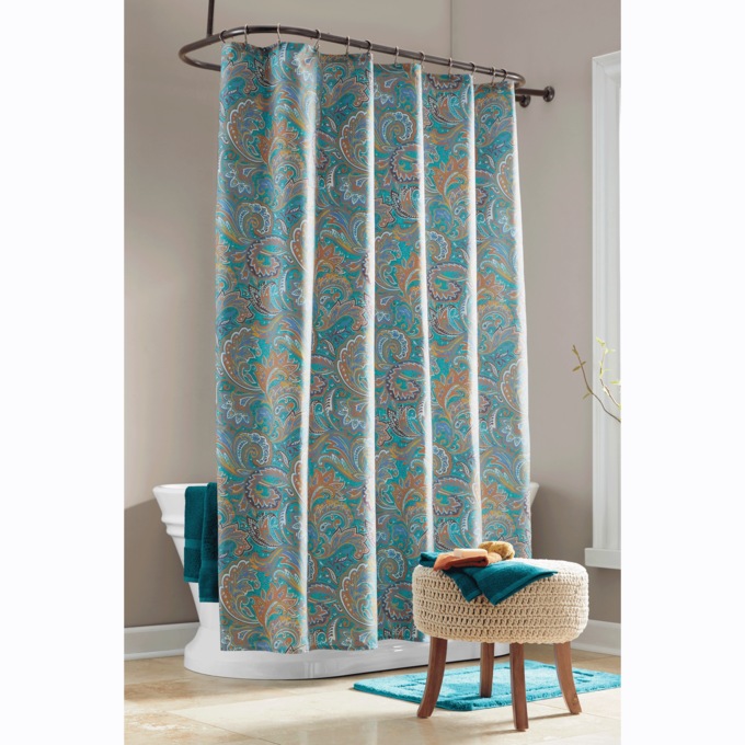 Color Connection Paisley Shower Curtain, , large