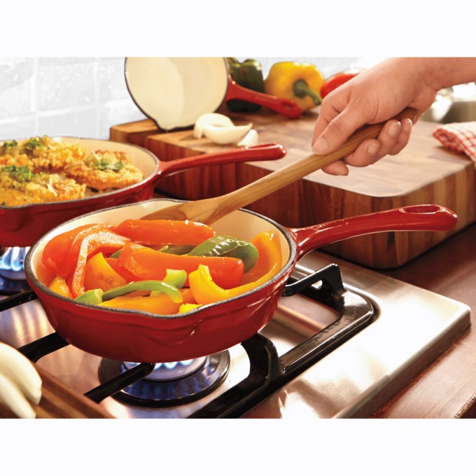 3-Piece Enameled Cast Iron Skillet Set