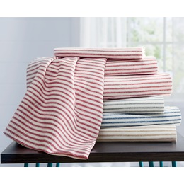 Cotton Ticking Stripe Sheet Set, , large