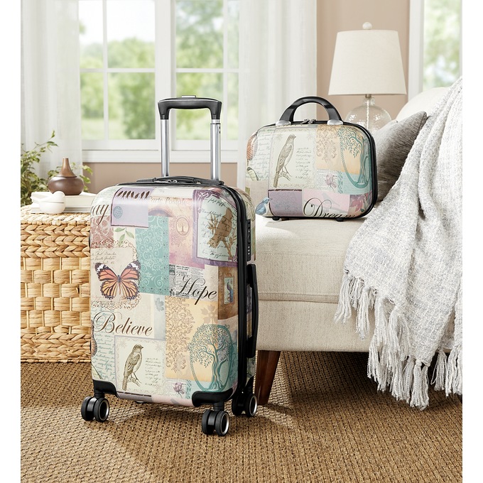 Floral hard case luggage clearance