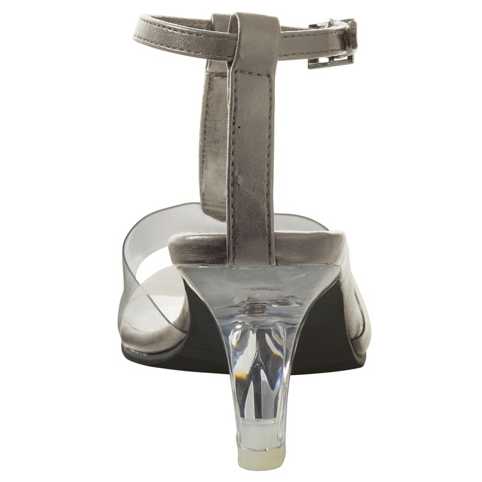 The Marnie Sandal with Rhinestone Strap and 2.5” Clear Acrylic Heel, , large