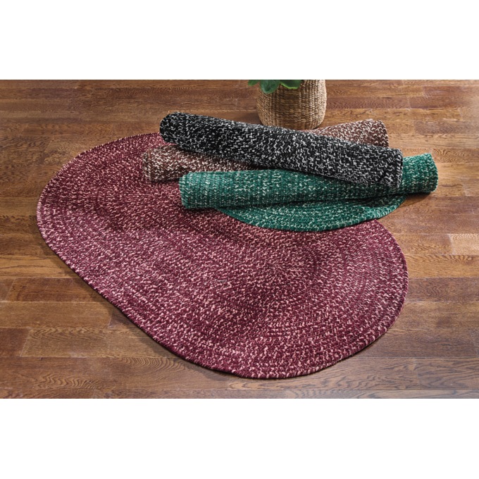 Chenille Tweed Braided Rug, , large