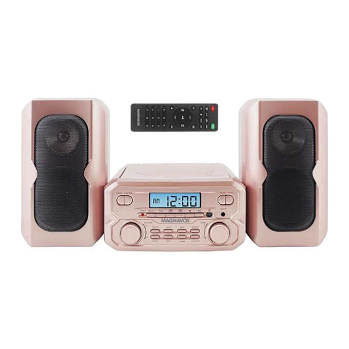 Magnavox 3-Piece CD Shelf System, Rose Gold, large