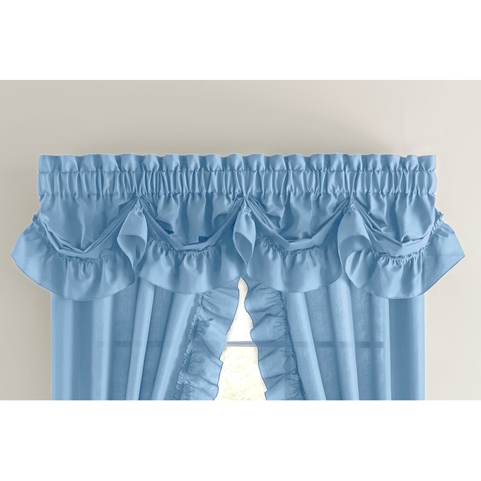 Mayfair Romantic Semi-Sheer Queen Anne Valance, , large