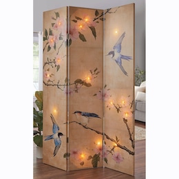 Lit Birds Room Screen, , large