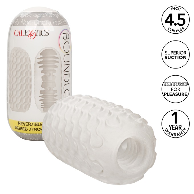 Boundless Reversible Ribbed Stroker, , large