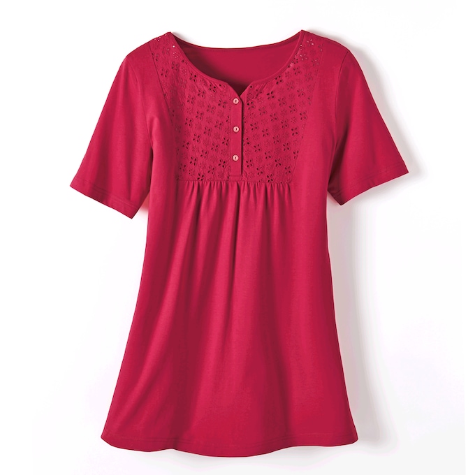 Eyelet Yoke Tunic, , large
