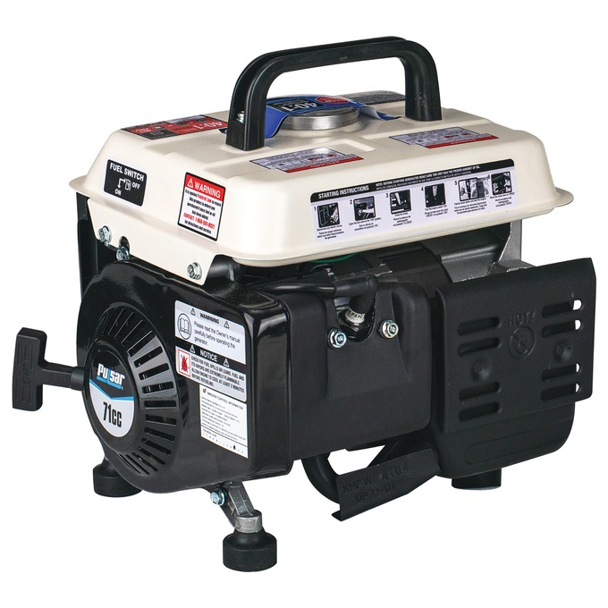 Pulsar 1200W/900W 2-Stroke Gas Generator, Black, large