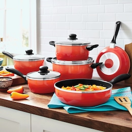 Gradient 10-Piece Aluminum Cookware Set, , large